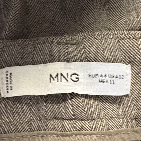 CBK Mango Herringbone Gray Trousers (Wide Leg) - Picture 3 of 9